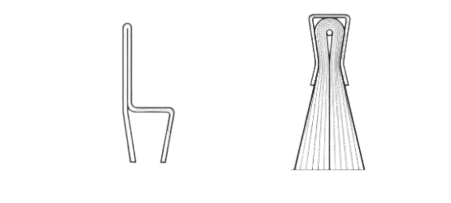 Représentation d'une brosse et de son support